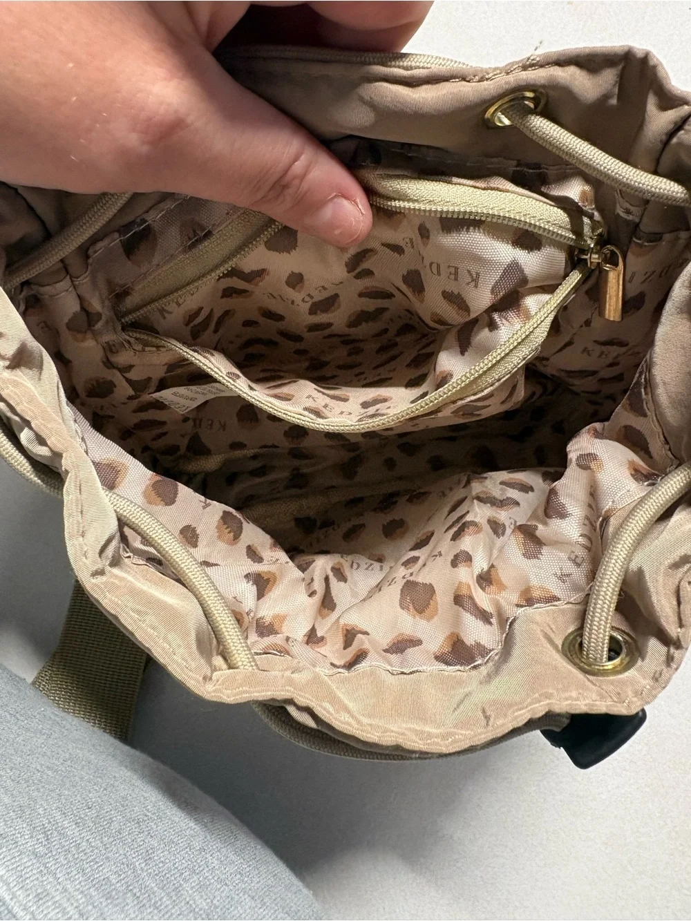 Kedzie Taupe Women's Nylon Backpack - Casual Everyday Pack